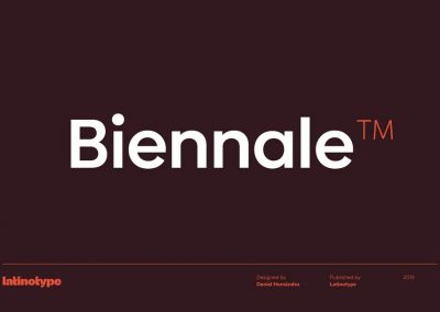 Biennale Font skrifttype